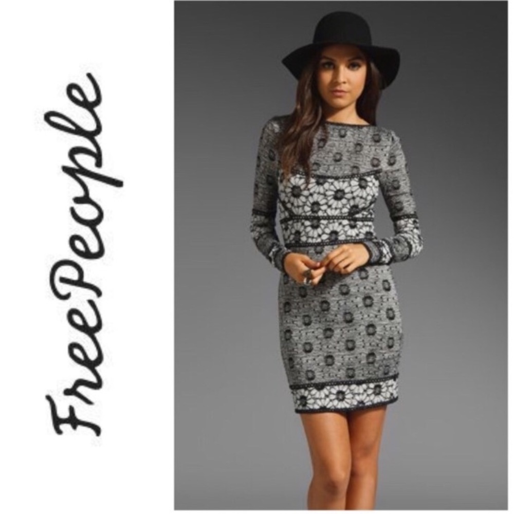 Free People Botanical Forest Floral Bodycon Dress